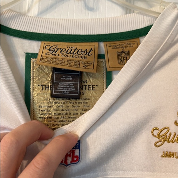 Joe Namath New York Jets reebok “ the guarantee” jersey size large. - Picture 3 of 7